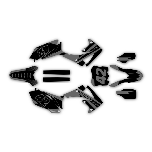 honda crf250r graphics kit 2010-2013 team series smoke