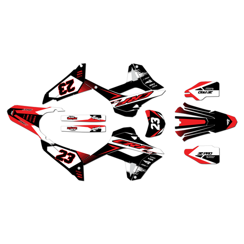 honda crf300l graphics kit 2021-2026 evader series red