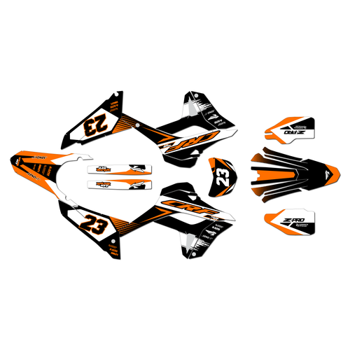 honda crf300l graphics kit 2021-2026 evader series orange