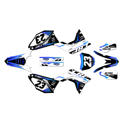 honda crf250r graphics kit 2018-2021 evader series cyan
