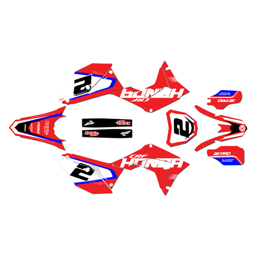 honda crf450r graphics kit 2017-2020 flight series red