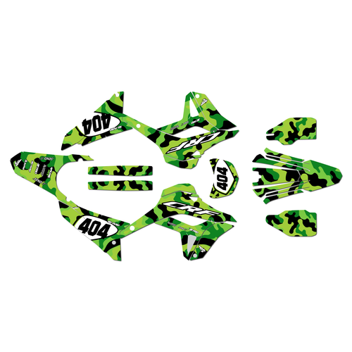 honda crf300l graphics kit 2021-2026 invasion series green