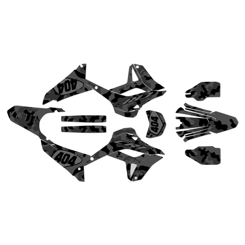 honda crf300l graphics kit 2021-2026 invasion series smoke