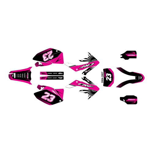 honda crf250x graphics kit 2004-2007 fh series magenta