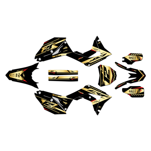 honda crf250r graphics kit 2018-2021 lethal series gold