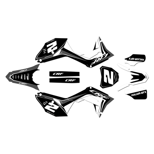 honda crf450r graphics kit 2017-2020 lightning series white