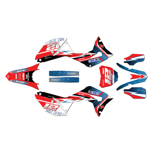 honda crf250r graphics kit 2018-2021 lite series red