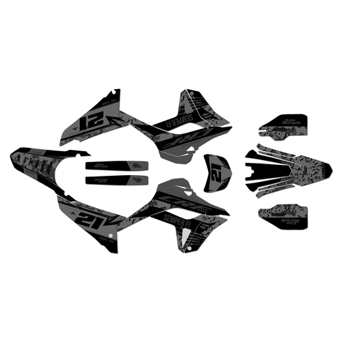 honda crf300l graphics kit 2021-2026 semper series smoke