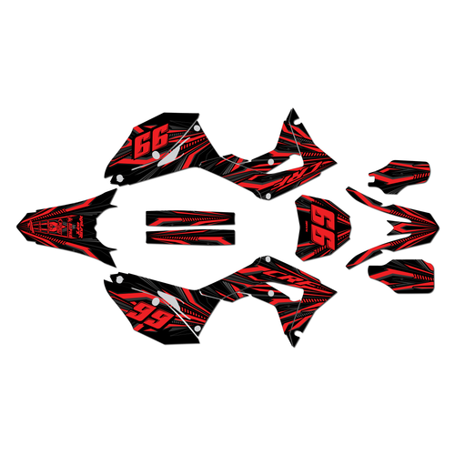 honda crf450r graphics kit 2017-2020 prime series red-shift