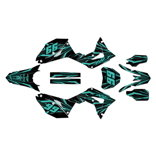 honda crf450r graphics kit 2017-2020 prime series teal