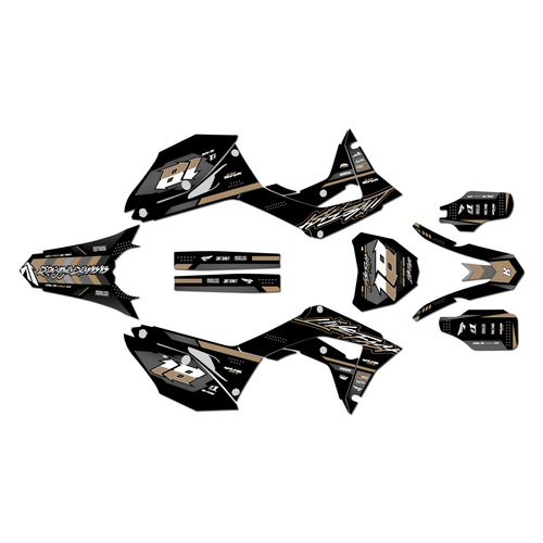 honda crf250r graphics kit 2018-2021 rebel series tan