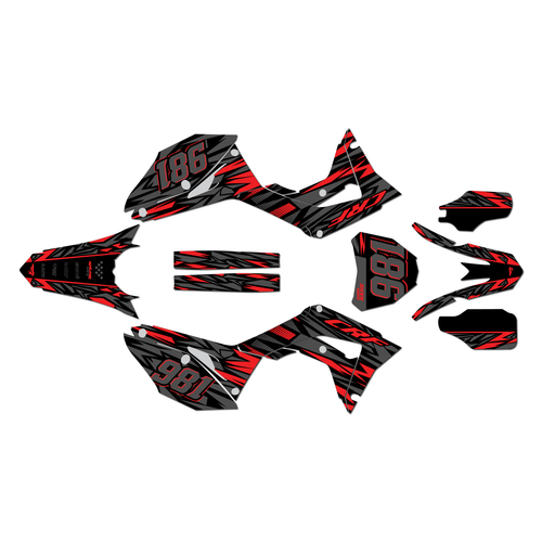 honda crf450r graphics kit 2017-2020 twitch series red