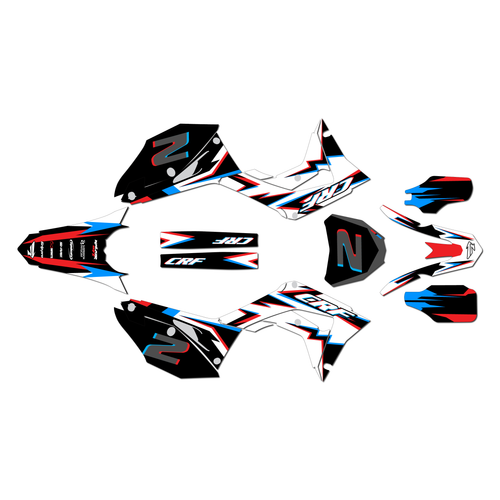 honda crf250r graphics kit 2018-2021 vision series white