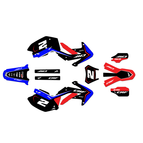 honda crf450x graphics kit 2005-2007 lightning series blue