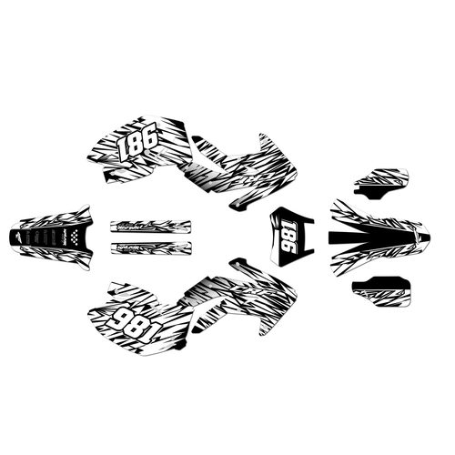 honda crf450x graphics kit 2005-2007 twitch series white