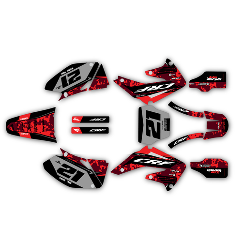 honda crf450r graphics kit 2002-2004 semperfi series red-shift
