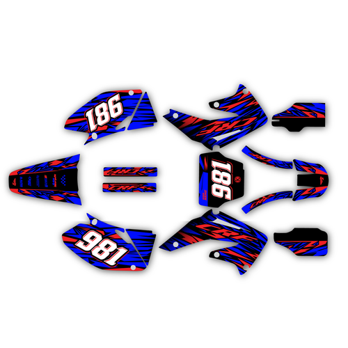 honda crf450r graphics kit 2002-2004 twitch series red-blue