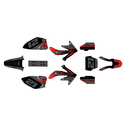 honda crf450r graphics kit 2008 crew series red-shift