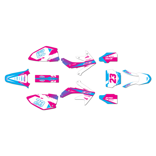 honda crf450r graphics kit 2008 evader series magenta