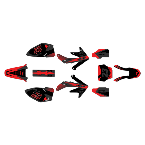 honda crf450r graphics kit 2008 evader series red-shift