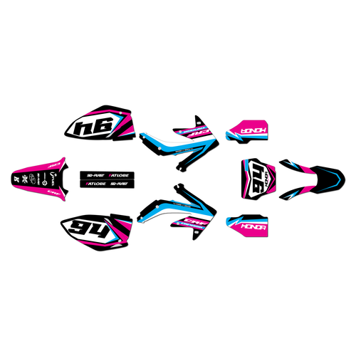 honda crf450r graphics kit 2005-2007 imperator series magenta