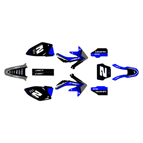 honda crf450r graphics kit 2008 lightning series blue