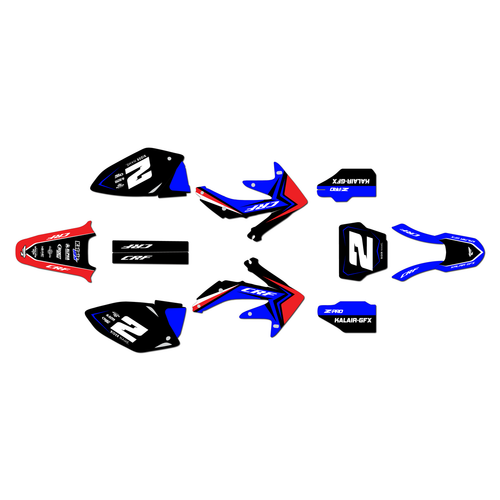 honda crf450r graphics kit 2008 lightning series red-blue