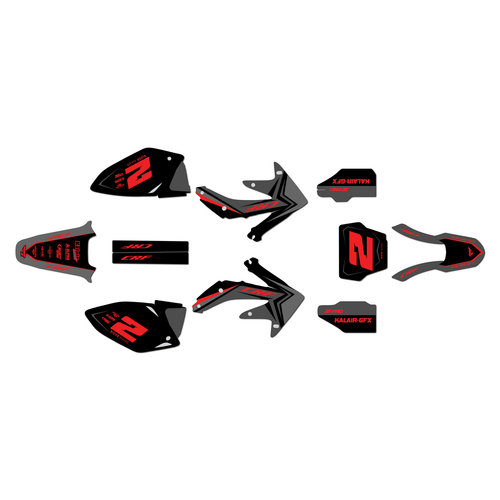 honda crf450r graphics kit 2008 lightning series red-shift