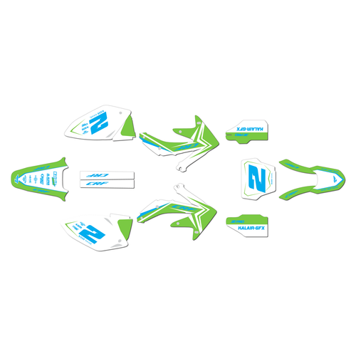 honda crf450r graphics kit 2008 lightning series green