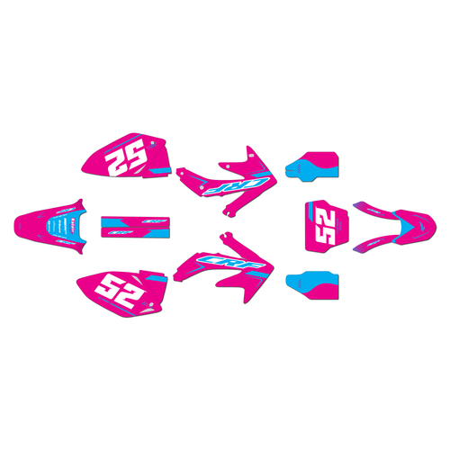 honda crf450r graphics kit 2008 ominous series cyan