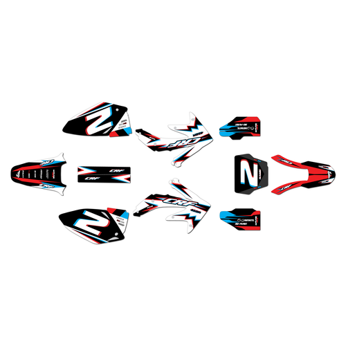 honda crf450r graphics kit 2005-2007 vizion series white