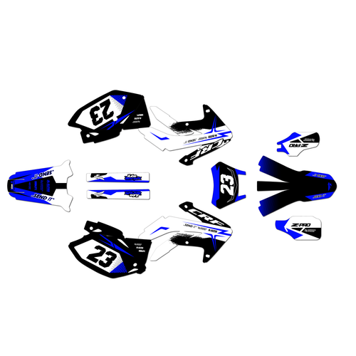 honda crf450x graphics kit 2008-2017 evader series blue