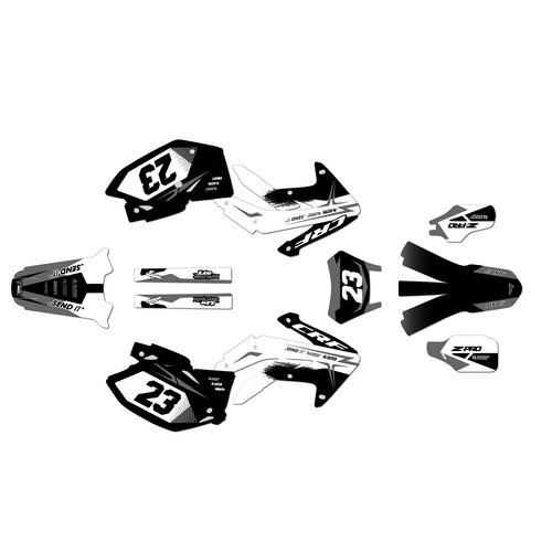 honda crf450x graphics kit 2008-2017 evader series white