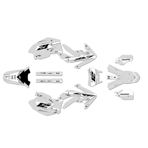 honda crf450x graphics kit 2008-2017 lethal series white