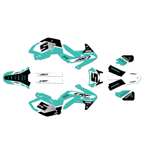 honda crf450x graphics kit 2008-2017 venom series teal