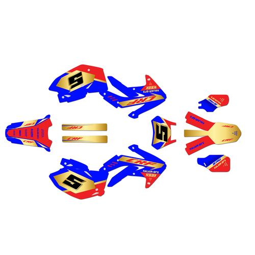 honda crf450x graphics kit 2008-2017 venom series gold