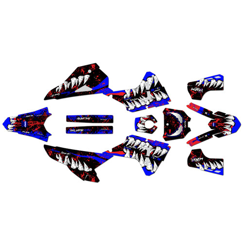 honda crf250rx graphics kit 2025-2026 carnage series blue