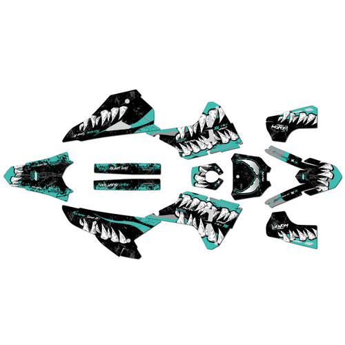 honda crf250rx graphics kit 2025-2026 carnage series teal