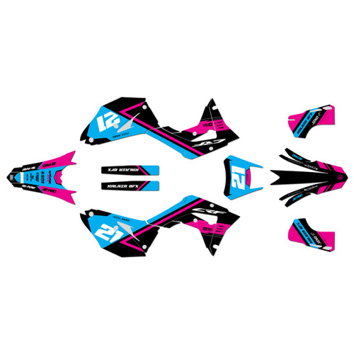 honda crf450x graphics kit 2019-2026 enigma series magenta