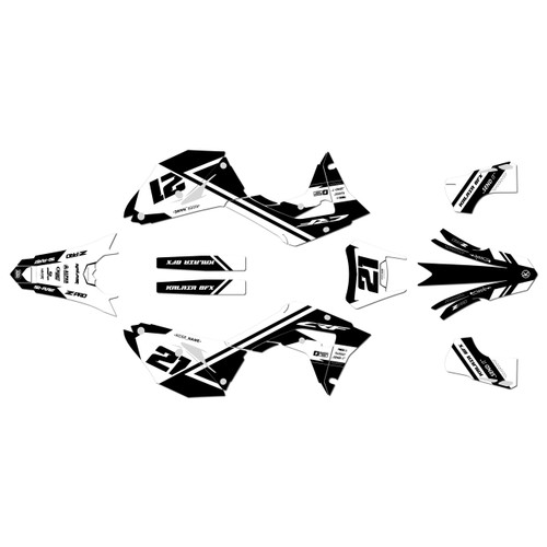 honda crf450x graphics kit 2019-2026 enigma series white