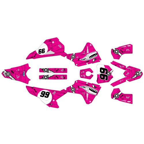 honda crf250rx graphics kit 2025-2026 predator series magenta