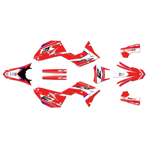 honda crf450x graphics kit 2019-2026 lethal series red