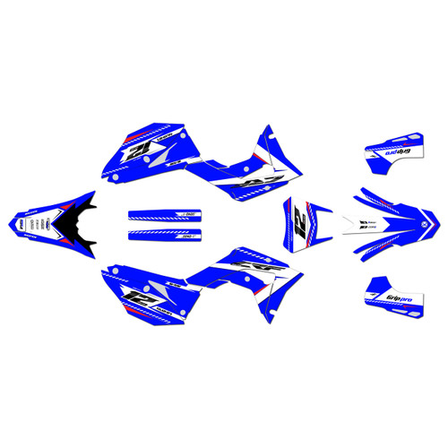 honda crf450x graphics kit 2019-2026 lethal series blue