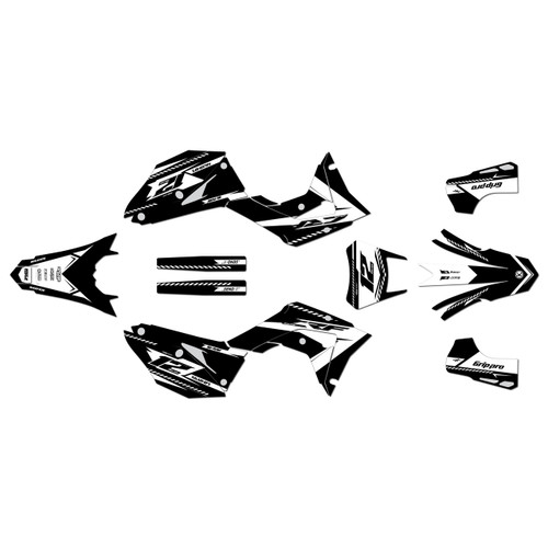 honda crf450x graphics kit 2019-2026 lethal series white