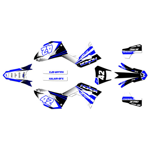honda crf450x graphics kit 2019-2026 team series blue