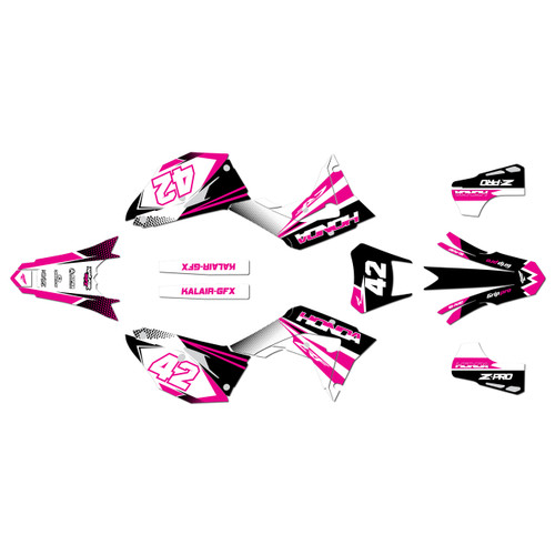 honda crf450x graphics kit 2019-2026 team series magenta