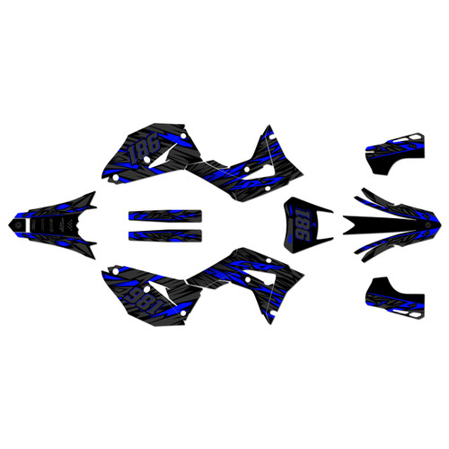 honda crf450x graphics kit 2019-2026 twitch series blue