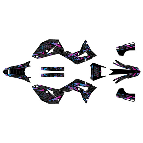 honda crf450x graphics kit 2019-2026 twitch series magenta