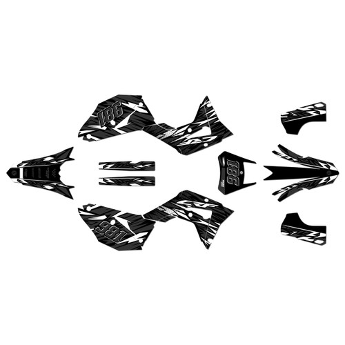 honda crf450x graphics kit 2019-2026 twitch series white