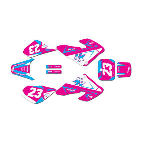 honda xr50 graphics kit 2000-2003 evader series magenta
